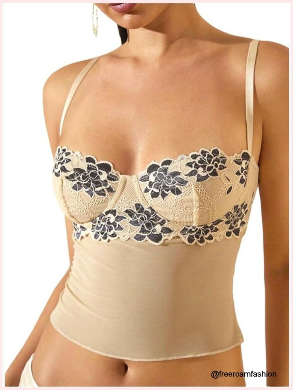 Lace Crop Corset Top Low Cut Sexy Going Out Party Tops